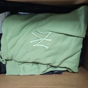 New Era X New York Yankees Baseball Neon Yellow Green Hoodie Pullover